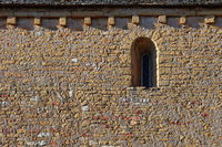 The wall of the old church