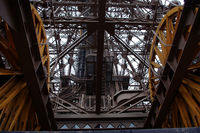 The insides of the Eiffel Tower