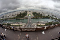 The view from the second level of the Eiffel Tower